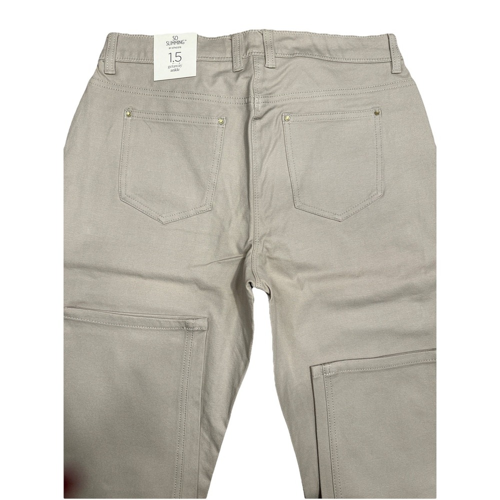 Chico's So Slimming Size 1.5/10 Getaway Ankle Pant Women's New Khaki Color NWT - Picture 5 of 9
